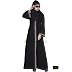 Front open Abaya- Black Front open Abaya- Black